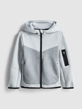 Primark Kids Light Gray Zip-Up Hoodie Jacket 5-6Y